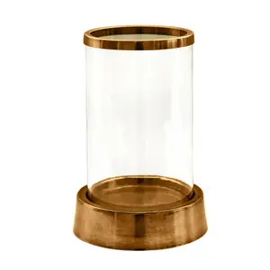 Ivyline Hampton Brass Hurricane Lantern Ø18cm - image 2