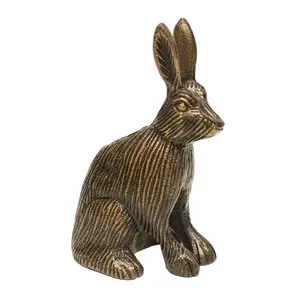 Ivyline Hare Antique Brass Candle Holder - image 2