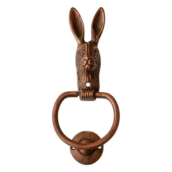 Ivyline Hare Antique Copper Door Knocker - image 2