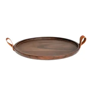 Ivyline Harvey Wooden Candle Plate - image 2