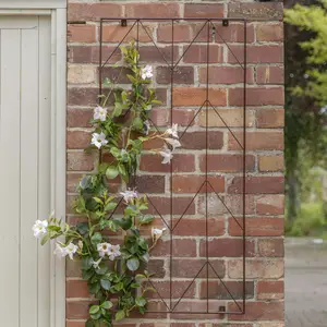 Ivyline Herringbone Bronze Trellis - image 1