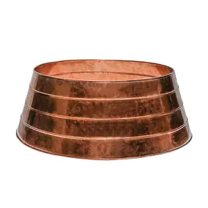 Ivyline Metal Christmas Tree Skirt - Copper - image 2