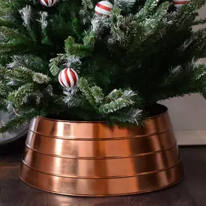 Ivyline Metal Christmas Tree Skirt - Copper