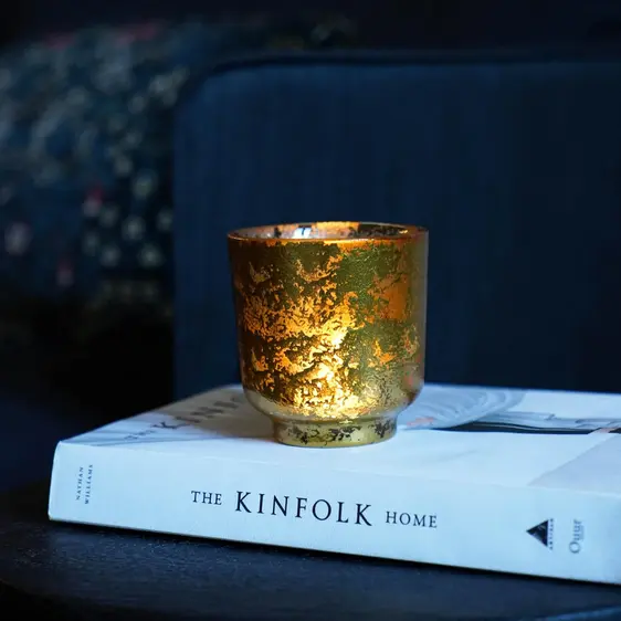 Ivyline Metallic Gold Candle Holder - image 1