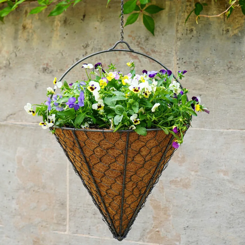 Ivyline Netted Hanging Bronze Cone Planter - Cowell's Garden Centre ...