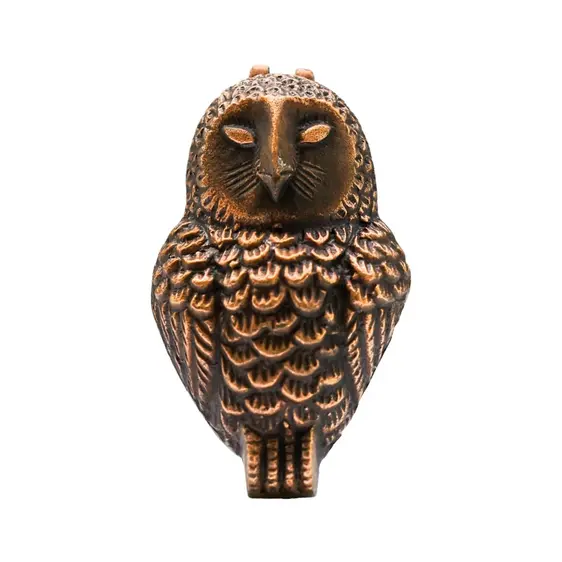 Ivyline Owl Antique Copper Door Knocker - image 2