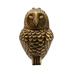 Ivyline Owl Antique Brass Door Knocker - image 2