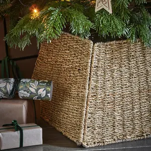 Ivyline Seagrass Square Foldable Tree Skirt - image 2