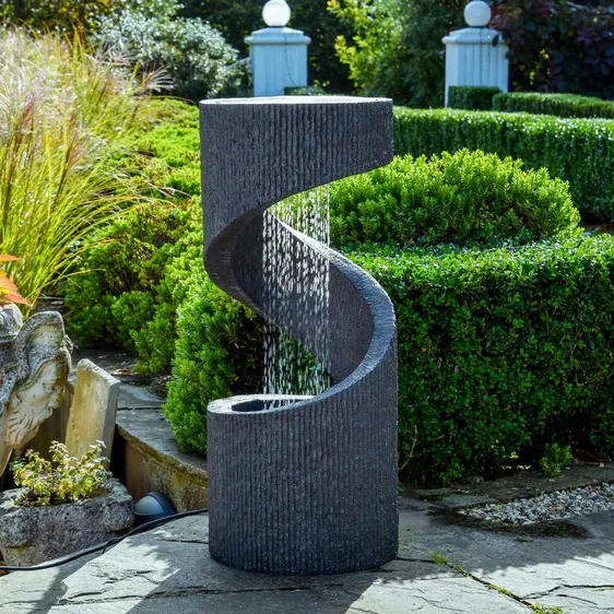 Ivyline Spiral Water Feature - Granite - image 1