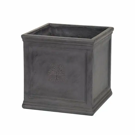 Lead Effect Cube Planter 32cm