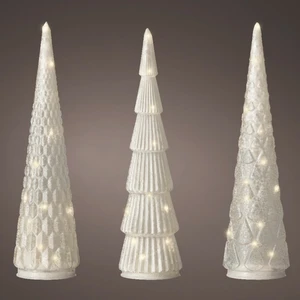 Light Up Decorative Glass Tree - White