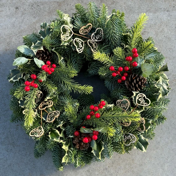 Love Christmas Wreath - 12"