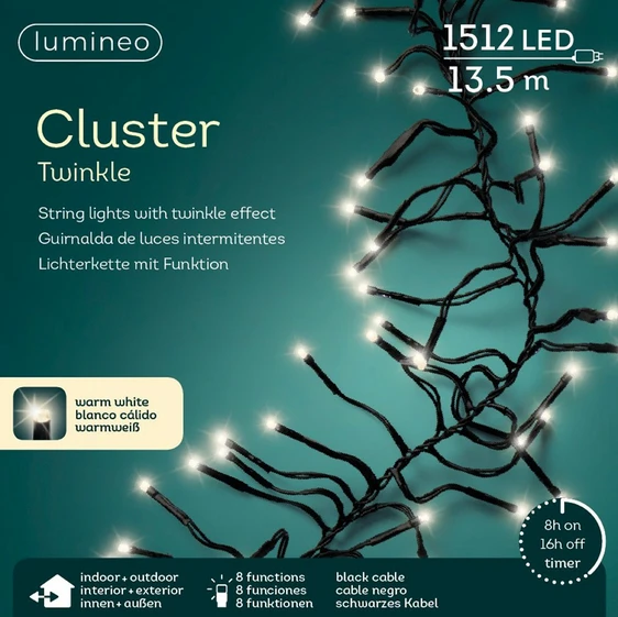 Lumineo Cluster Lights - Warm White (1512 Lights) - image 2