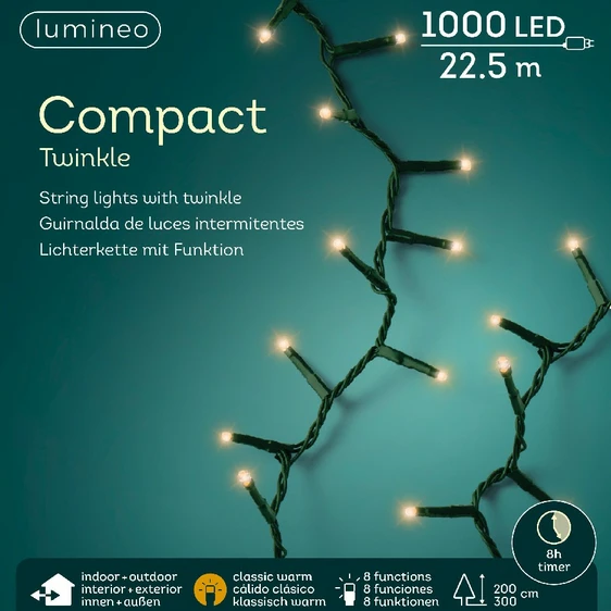 Lumineo Compact Twinkle Lights - Classic Warm (1000 Lights) - image 2