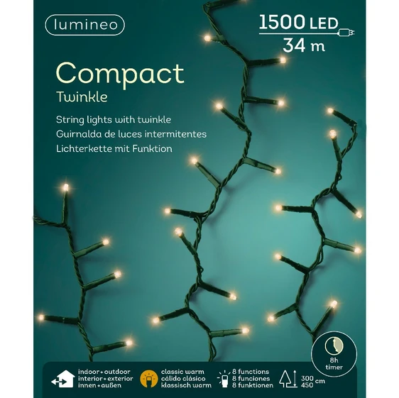 Lumineo Compact Twinkle Lights - Classic Warm (1500 Lights) - image 2