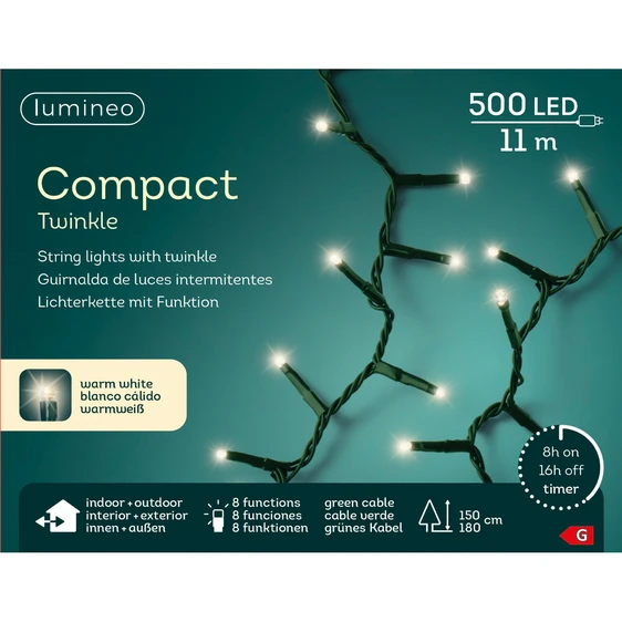 Lumineo Compact Twinkle Lights - Warm White (500 Lights) - image 2