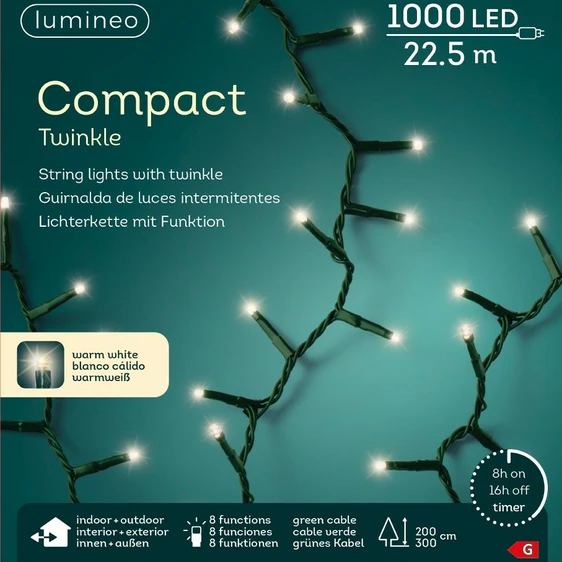 Lumineo Compact Twinkle Lights - Warm White (1000 Lights) - image 2