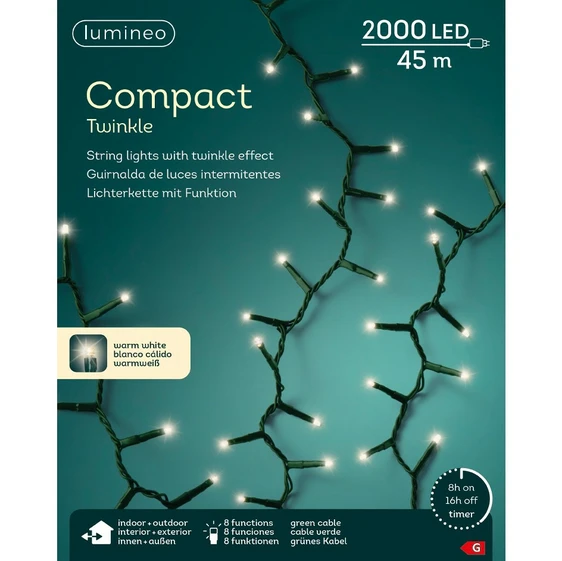 Lumineo Compact Twinkle Lights - Warm White (2000 Lights) - image 2