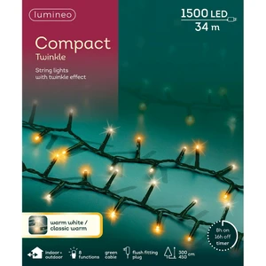 Lumineo Compact Twinkle Warm Duo String Lights (1500 Lights)