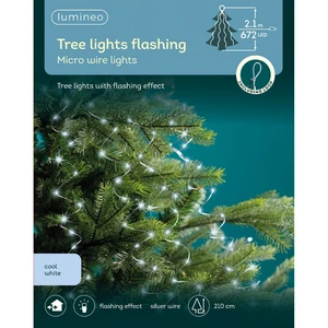 Lumineo Micro Wire Flashing Tree Lights - Cool White - image 5