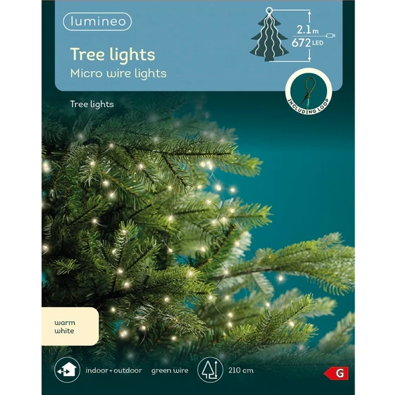 Lumineo Tree Lights - Warm White (672 Lights Green Wire) - image 2