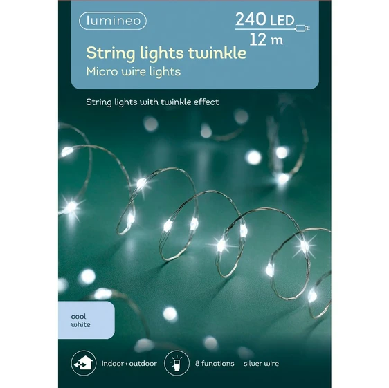 Lumineo Micro Wire Twinkle Lights - Cool White (240 Lights) - image 2