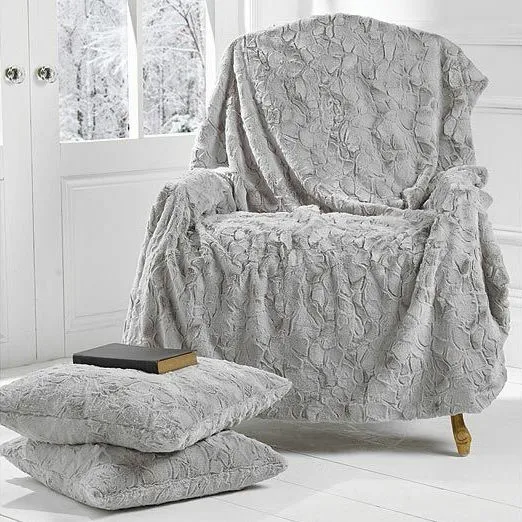 Marylin Faux Fur Throw - Dove - image 1