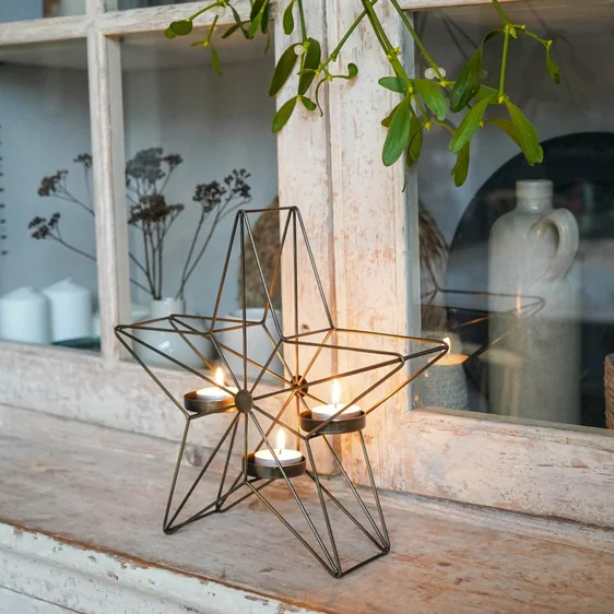 Metal Star Tealight Holder