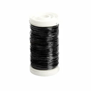Metallic Florist Wire Reel - Black