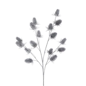 Metallic Thistle Spray - Silver