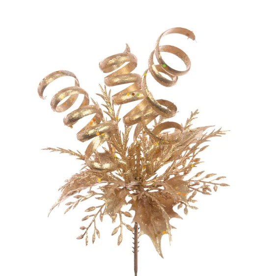 Metallic Twirled Foliage Spray