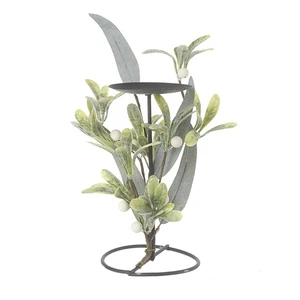 Mistletoe Foliage Candle Holder