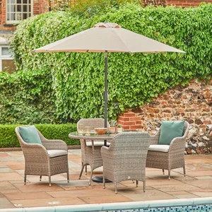 LeisureGrow Monte Carlo Dining Set & Parasol - image 1