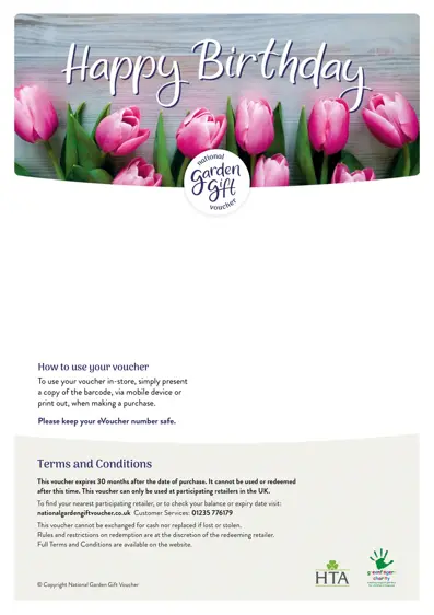 National Garden e-Gift Voucher - Happy Birthday - image 2