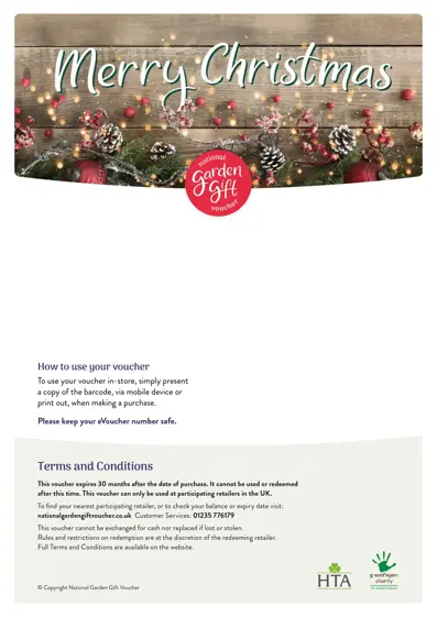 National Garden e-Gift Voucher - Merry Christmas - image 2