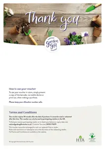 National Garden e-Gift Voucher - Thank You - image 2