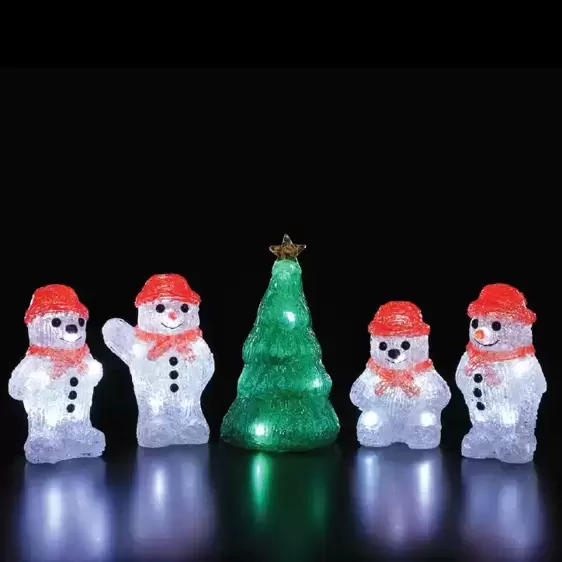 Noma Acrylic Snowmen With Christmas Tree