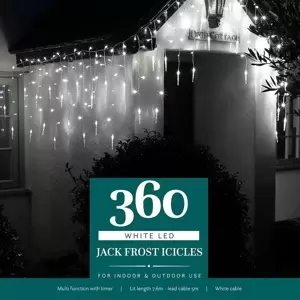 Noma Jack Frost White Icicle String Lights - 360 - image 2