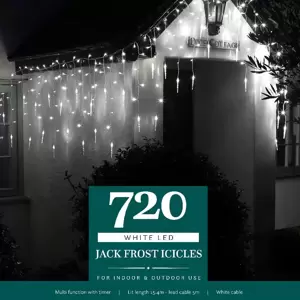 Noma Jack Frost White Icicle String Lights - 720