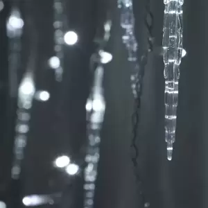 Noma Jack Frost White Icicle String Lights - 360 - image 1