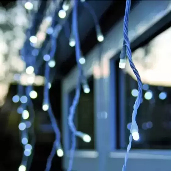 Noma Snowing White Icicle String Lights - 240 - image 3