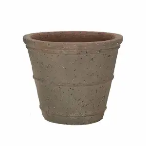 Old Stone Ribbed Cone Pot Ø29cm
