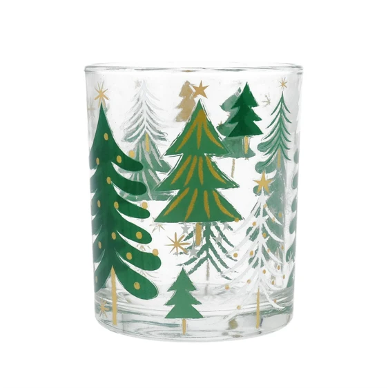 Painted Trees Tealight Holder