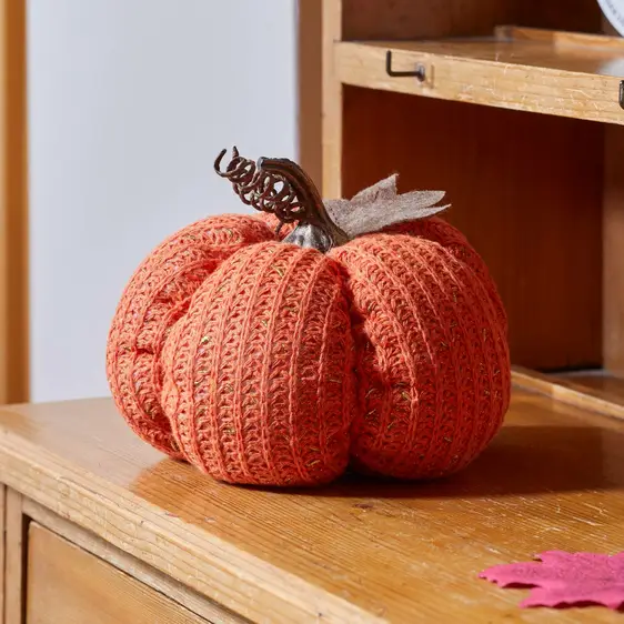 Plush Decorative Pumpkin - Large - image 1