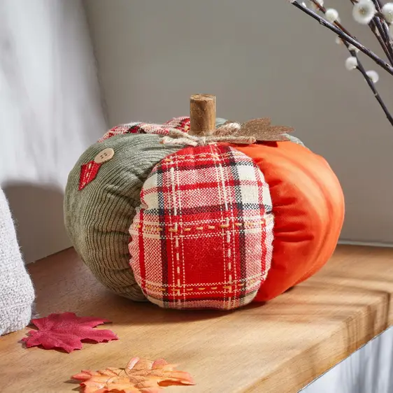 Plush Patchwork Pumpkin - Extra Large - image 1