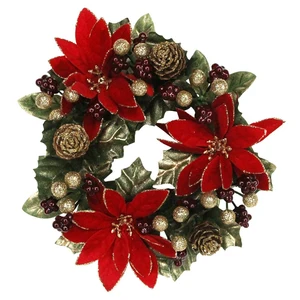 Poinsettia Candle Ring - Medium