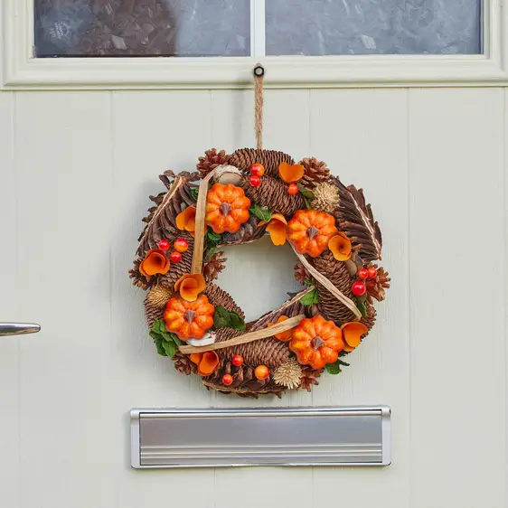 Pumpkin Artificial Wreath