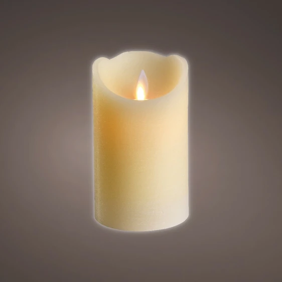 Real Effect Flameless Cream Wax Candle - Medium - image 1