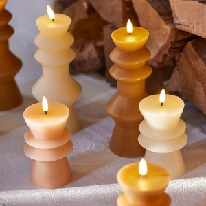 Real Effect Flameless Curved Wax Candle - image 2