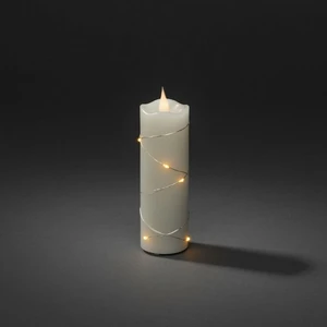 Real Effect Flameless Ivory Wax Candle - Small